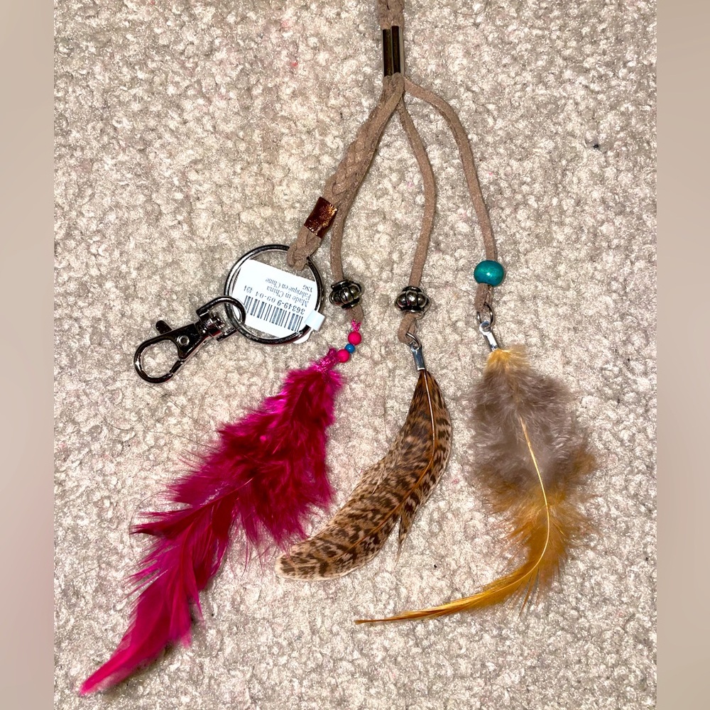 Boho Hippie Feather Lanyard